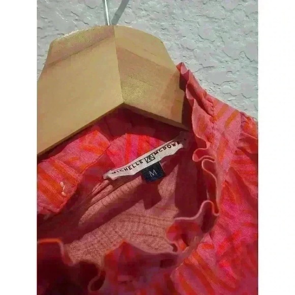 Michelle McDowell Pink top. Size medium. Farm Rio Vibes, cotton blouse. - Picture 4 of 4